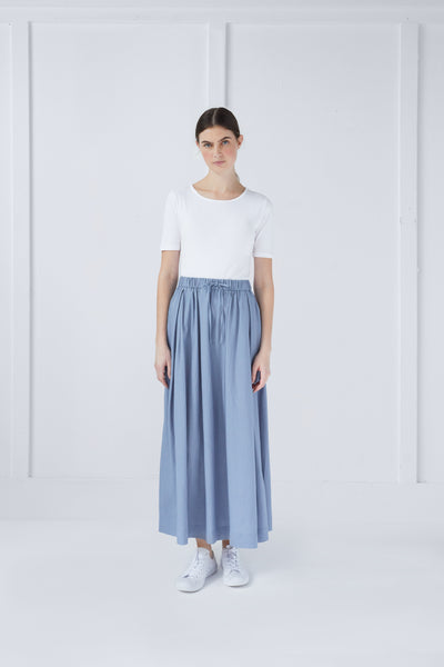 Powder Blue Linen Skirt