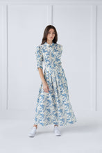Load image into Gallery viewer, Skirt Blue Flower Print #4025UP