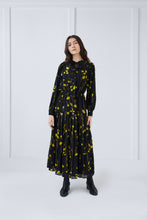 Load image into Gallery viewer, Paloma Dress in Yellow Flower Print #1533YF