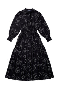 Paloma Dress in Black and White Print  #1533BW