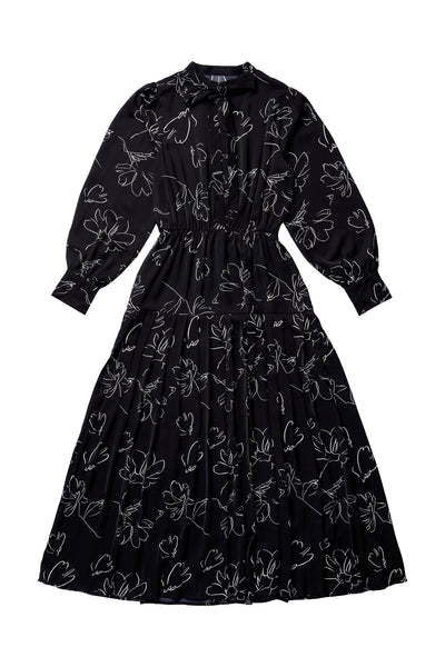 Paloma Dress in Black and White Print #1533BW