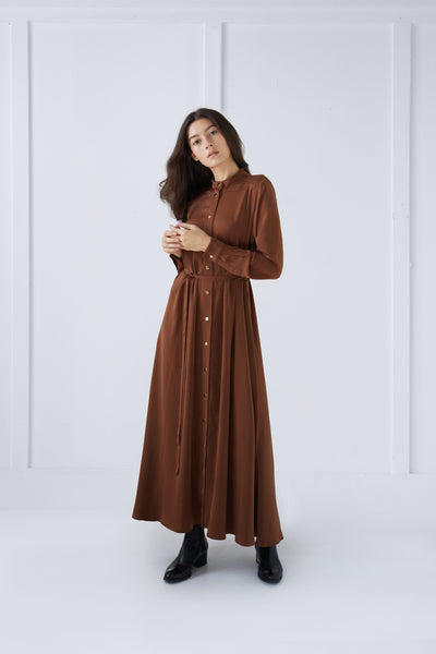 Snap Dress in Brown #3114UH