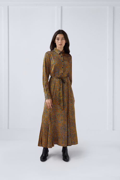 Julia Dress in Gold Print #8103PG