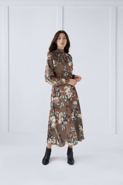 Fiona Dress in Golden Print #7978LBYG