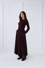Load image into Gallery viewer, Basket Wave Sweater in Wine  #8190