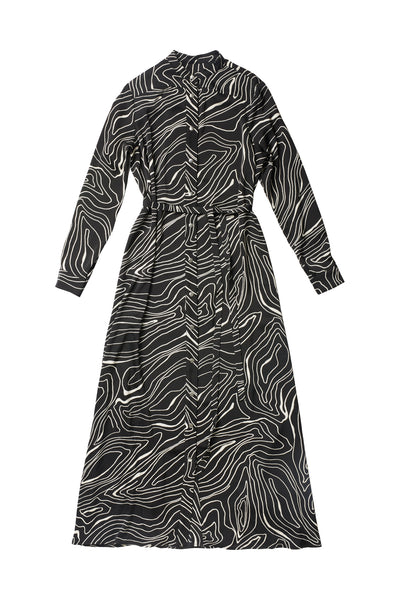 Snap Dress in Black and White Print #3114UZL