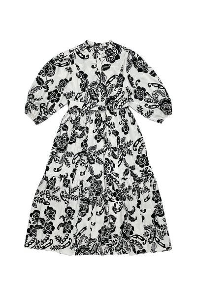 Ella Dress Black and White Print #7925LBOW