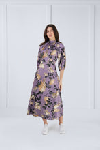 Load image into Gallery viewer, Fiona Dress in Purple Print #7978PF