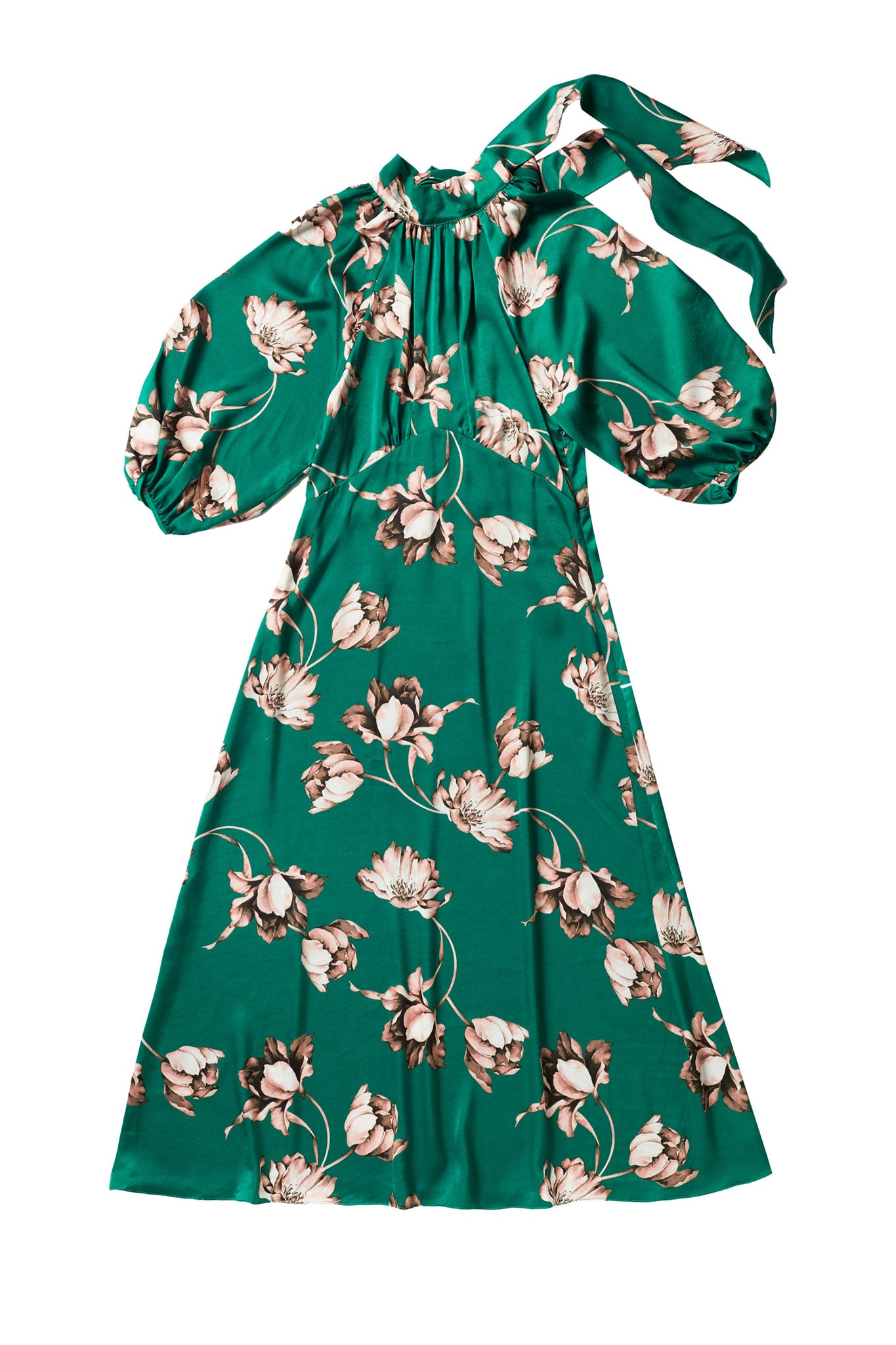 Fiona Dress in Green Pink Print #7978PN FINAL SALE UNAYA Fiona Dress in Green Pink Print #7978PN FINAL SALE UNAYA
