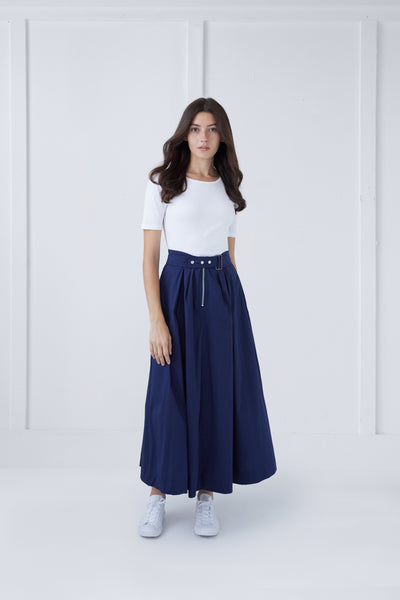 Zipper Skirt in Navy #7981NV