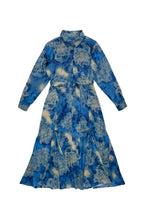 Load image into Gallery viewer, Julia Dress Blue Gold Print #8103BFP