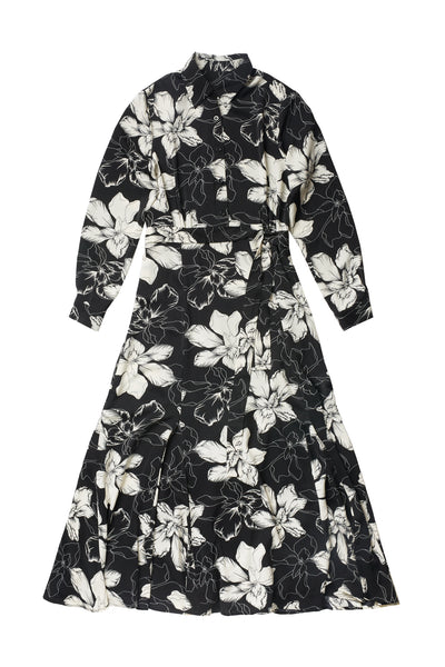 Julia Dress in Black and White Print #8103BWF