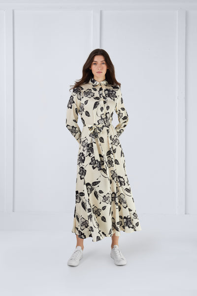 Julia Dress in Ivory Flowers #8103IF