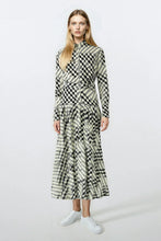 Load image into Gallery viewer, Valentina Dress Black and White Plaid #8160SLB