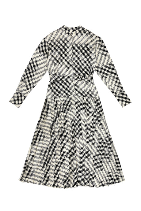 Valentina Dress Black and White Plaid #8160SLB