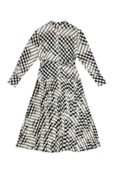 Valentina Dress Black and White Plaid #8160SLB