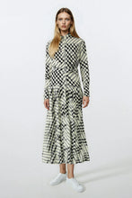 Load image into Gallery viewer, Valentina Dress Black and White Plaid #8160SLB