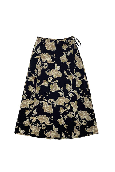 Billie Skirt Tan Flowers #8213GFB