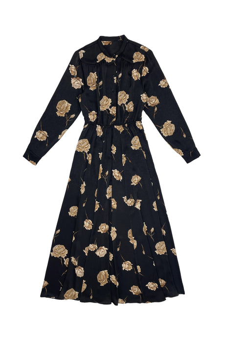 Patricia Dress Beige Flower #8249BRR