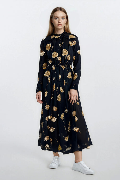 Patricia Dress Beige Flower #8249BRR
