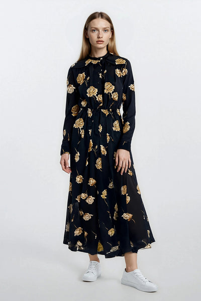 Patricia Dress Beige Flower #8249BRR