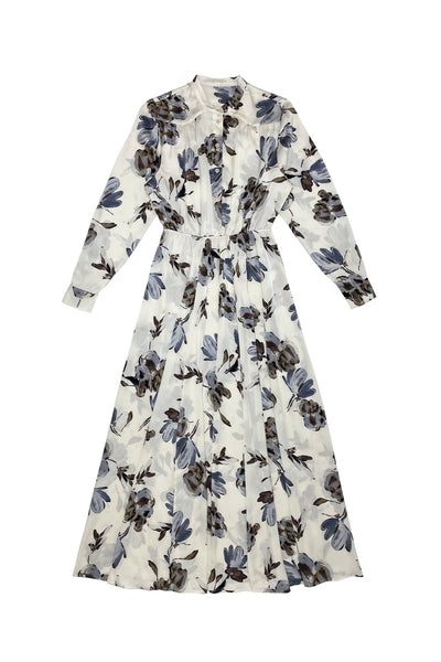 Patricia Dress Flowers on Ivory #8249GFT