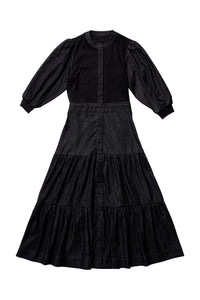 Natalia Dress in Black Denim #8265