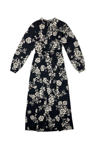 Lisa Dress in Flowers on Black #8298BFB