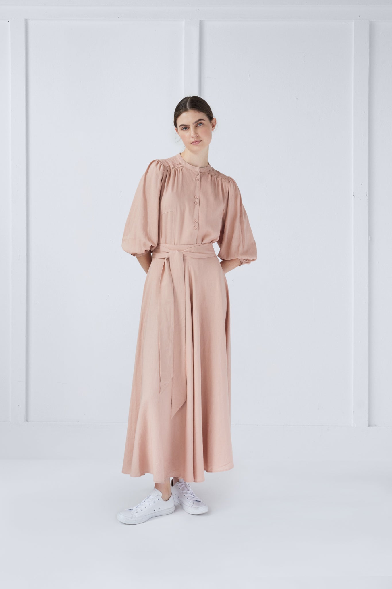 Elsa Blouse in Mauve Linen #8302LNMV