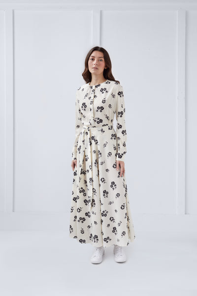 Helena Skirt in Black Flower Print #8303FI