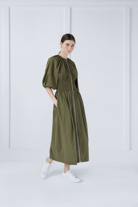 Martina Dress in Olive #8309C
