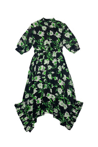 Tina Dress in Green Black Print #8311GP