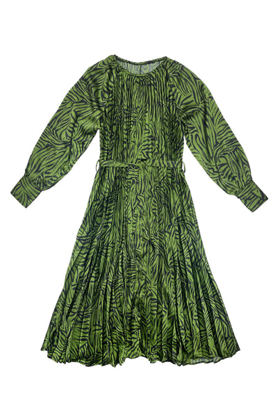 Susan Dress in Green Stripe #8427