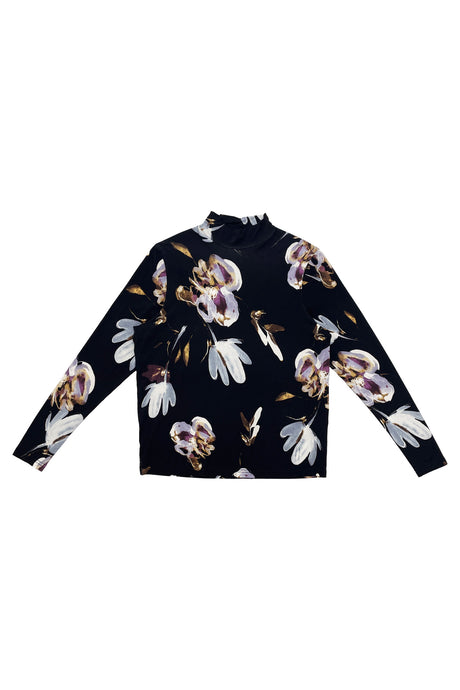 Jersey Top Purple Flowers #8458PFB