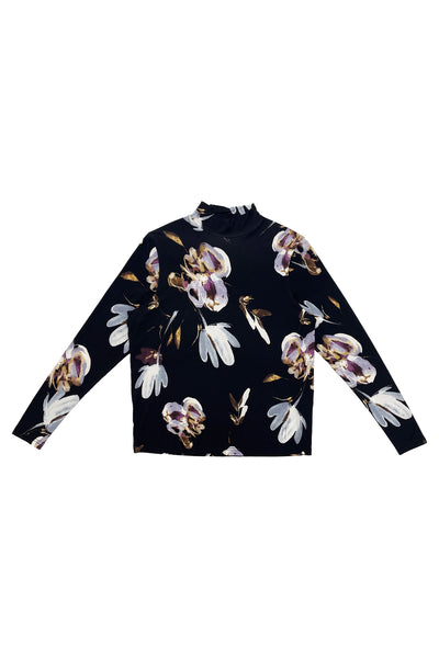 Jersey Top Purple Flowers #8458PFB