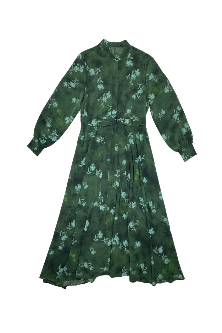 Tina Dress in Green Flower #8463GR