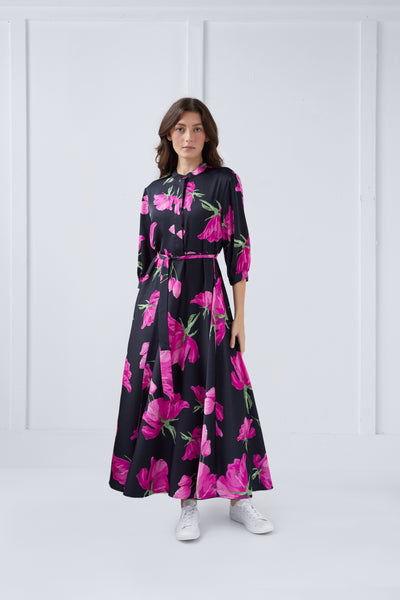 Tina Dress Fuchsia Flower #8463SSGF