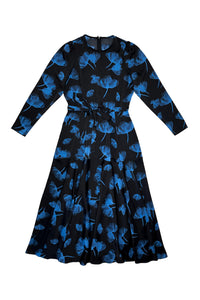 Leah Dress in Blue Flower #8468BLSBF