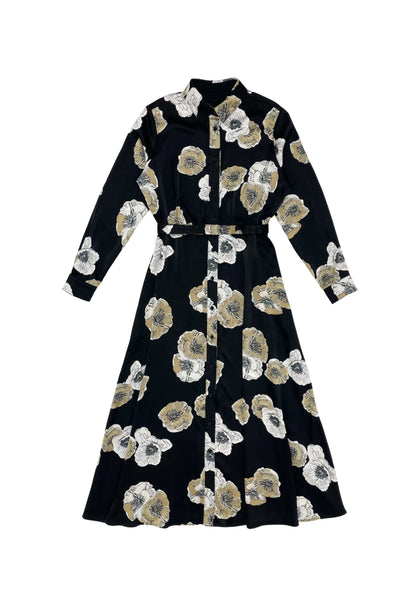 Agnes Dress in Beige Flower #8570FOB