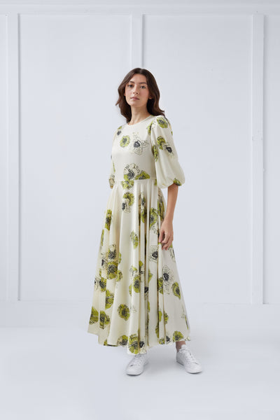 Antonia Dress Green Flower #8573GFI