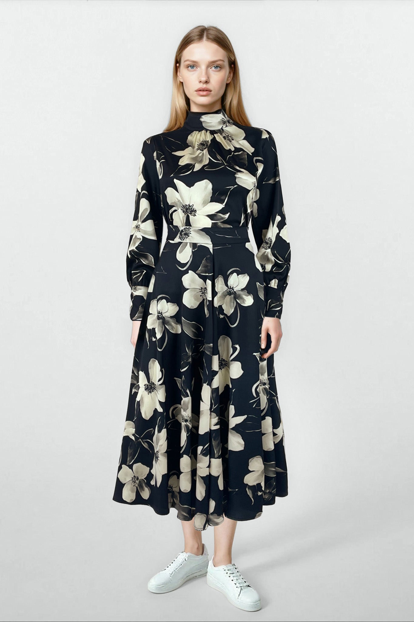 Juno Skirt Flower on Navy #8578NFL