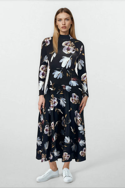 Jersey Top Purple Flowers #8458PFB