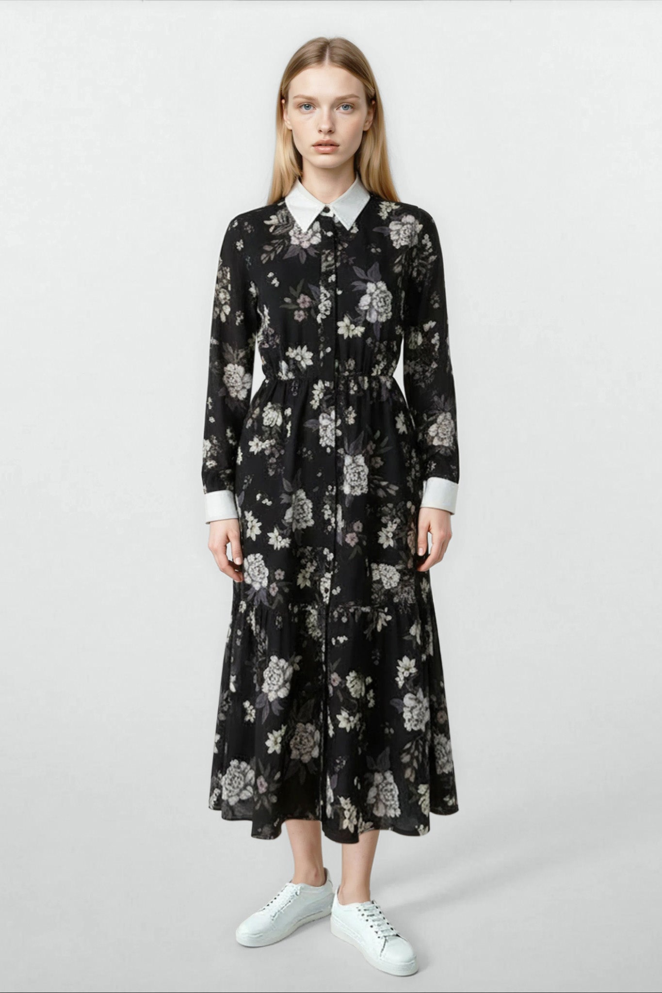 Beatrice Dress Purple Flowers #8610DK