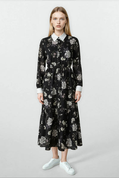 Beatrice Dress Purple Flowers #8610DK