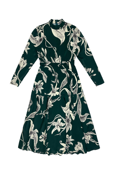 Leah Dress Print on Green #8468HNG