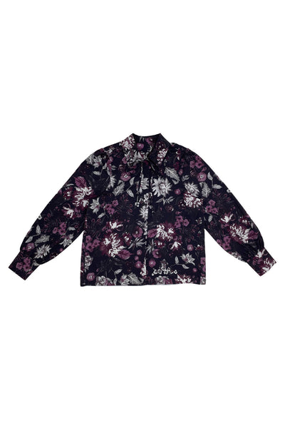 Alex Blouse Burgundy Flowers #8679DF