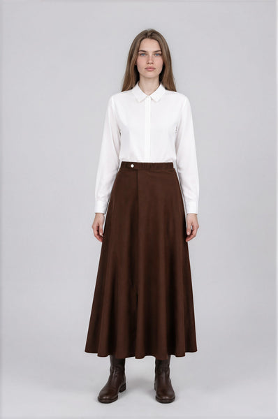 Jackie Skirt Brown #8901BR