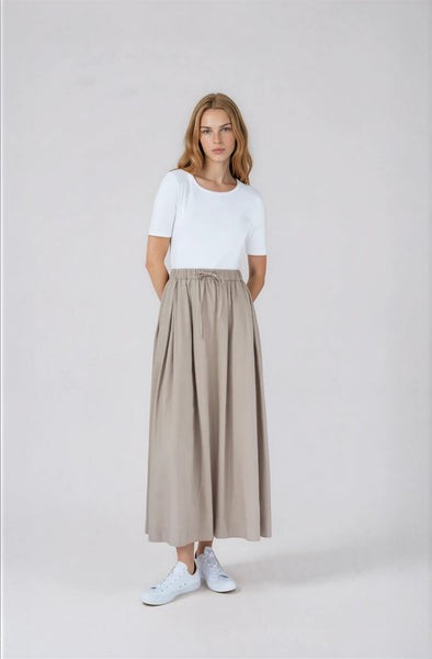 Mindy Skirt in Beige Linen #1505LNBG