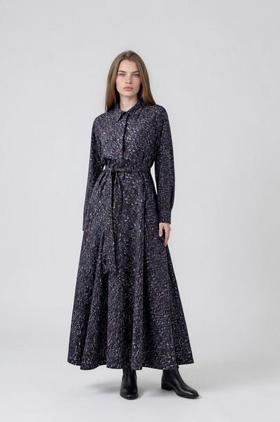 Debra Dress Navy Print #8913BBB