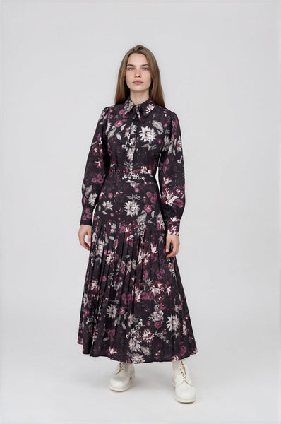 Alex Blouse Burgundy Flowers #8679DF